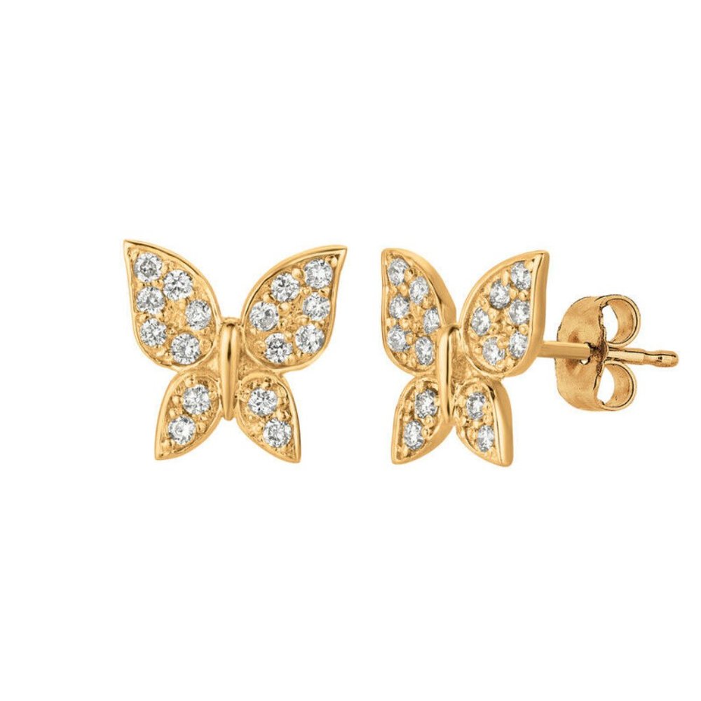 0.30 Carat Natural Diamond Butterfly Earrings